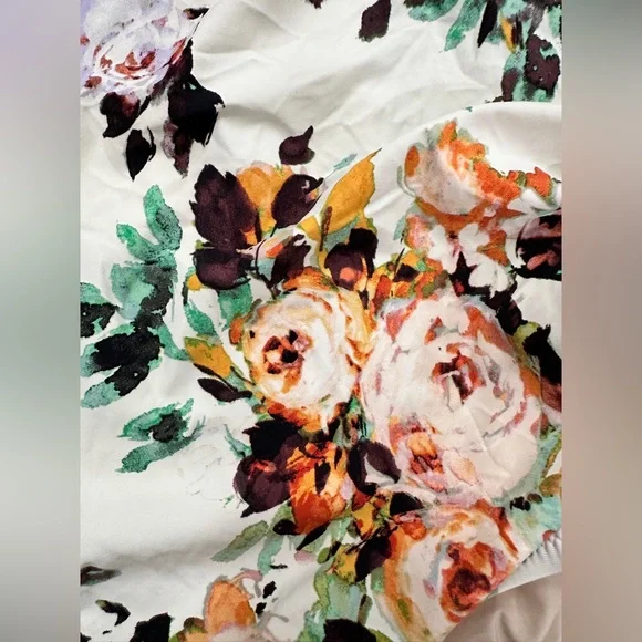 Anthropologie Allihop Ruffle Floral Halter Ruching Tie Waist One-Piece Swimsuit - Picture 6 of 13